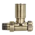 BiWorld Heavy Pattern 15mm Antique Brass Straight Wheel Head Valve EV-HP15SAB - 0