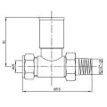 BiWorld Heavy Pattern 15mm Antique Brass Straight Wheel Head Valve EV-HP15SAB - 1