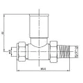 BiWorld Heavy Pattern 15mm Antique Copper Straight Wheel Head Valve EV-HP15SAC - 1
