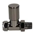 BiWorld Heavy Pattern 15mm Black Nickel Straight Wheel Head Valve EV-HP15SBN - 0