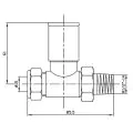 BiWorld Heavy Pattern 15mm Black Nickel Straight Wheel Head Valve EV-HP15SBN - 1