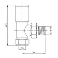 BiWorld Heavy Pattern 15mm Silver Nickel Angled Wheel Head Valve EV-HP15SN - 1
