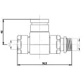BiWorld Contemporary Chrome Straight Wheel Head Valve EV-M15S - 2