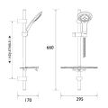 Bristan Economy Single Function Slide Bar Shower Kit EV KIT-EFB C - 1