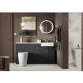 Vasca Liscio 500mm Slim WC Unit - Matt Graphite Grey (Grey Cab) - 1