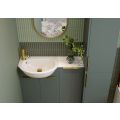 Vasca Liscio Slim Depth End Panel - Matt Green  - 2