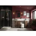 Vasca Liscio 600mm Standard WC Unit - Warm Walnut (Oak Cab) - 1