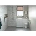 Vasca Liscio 600mm Slim WC Unit - White Gloss (Oak Cab) - 5