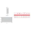 MHS Rads 2 Rails Finsbury Double Panel Horizontal Anthracite Radiator 600x1200mm FIHDAN-60-120 - 1