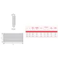 MHS Rads 2 Rails Finsbury Double Panel Horizontal White Radiator 600x1200mm FIHDWH-60-120 - 1