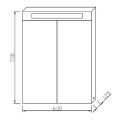 Abacus Pure Mirror Cabinet 60 FNMC-02-3006 - 1