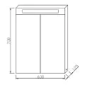 Abacus Pure Mirror Cabinet 60 FNMC-02-3006 - 1