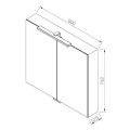 Abacus Pure Mirror Cabinet 80 FNMC-02-3108 - 2