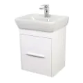 Abacus Simple Cloakroom 45cm Basin Vanity Unit White - 0