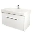 Abacus Simple 80cm Basin Vanity Unit White - 0