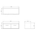 Abacus Simple 130cm Double Basin Vanity Unit Anthracite - 1