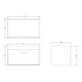 Abacus Simple 80cm Basin Vanity Unit Terra Matt - 1