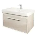 Abacus Simple 80cm Basin Vanity Unit Bleached Oak - 0