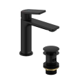 Bristan Frammento Eco Start Basin Mixer with Clicker Waste Black FRM ES BAS BLK - 0