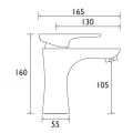 Bristan Hourglass 1 Hole Bath Filler HOU 1HBF C - 1