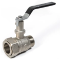 Inta 1 1/4˝ Female Swivel x 1 1/4˝ Male Flat Face Extended Lever Ball Valve HPBV114X2 - 0