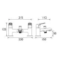 Bristan Iris Bath Shower Mixer IRS BSM C - 1