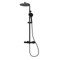 Inta Enzo Deluxe Dual Outlet Safe-Touch Thermostatic Shower Kit Black IX200025BK - 0
