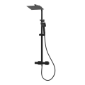 Inta Mio Black Dual Outlet SafeTouch Thermostatic Shower Kit IX400025BK - 0