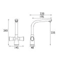 Bristan Kurve Monobloc Sink Mixer Chrome KU SNK C - 1