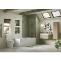 Vasca Grano 605mm Wall Hung 1 Drawer Basin Unit & Basin - Textured Oak  - 1