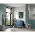 Vasca Fila 810mm Floor Standing 2 Drawer Basin Unit & Maple Oak Effect Worktop - Matt Smoke Blue  - 1