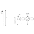 Bristan Opac Thermostatic Exposed Mini Shower Valve with Rigid Riser Chrome MINI2 TS1203 RR C - 1