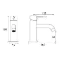 Bristan Mila Basin Mixer Black MI BAS BLK - 1