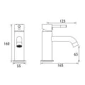 Bristan Mila Basin Mixer Chrome MI BAS C - 1