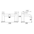 Bristan Mila Bath Filler Chrome MI BF C - 1