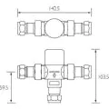 Bristan 15mm TMV3 Thermostatic Mixing Valve MT503CP - 1
