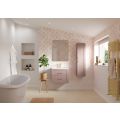 Vasca Cornice 300mm Wall Hung 1 Door Tall Unit - Matt Peony  - 1