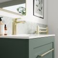 Vasca Cornice 300mm Wall Hung 1 Door Tall Unit - Matt Reed Green  - 2