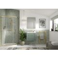 Vasca Cornice 300mm Wall Hung 1 Door Tall Unit - Matt Reed Green  - 1