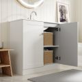 Vasca Cornice 300mm Wall Hung 1 Door Tall Unit - Matt White  - 2