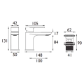 Bristan Napoli Chrome Basin Mixer with Click Waste NAP BAS C  - 1