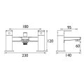 Bristan Niva Bath Shower Mixer NVA BSM C - 1