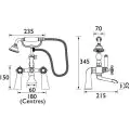 Bristan 1901 Bath Shower Mixer Chrome N BSM C CD - 1