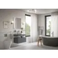Vasca Scuro 800mm Wall Hung Storage Drawer - Grey Marble - 1