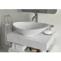 Vasca Scuro 600mm Wall Hung Storage Drawer - White Marble - 2