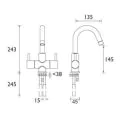 Bristan Two Handled Basin Mixer Without Waste PM BAS2 C - 1