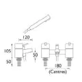 Bristan Prism Pillar Bath Shower Mixer PM BSM C - 1