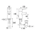 Bristan Prism Basin Mixer With Eco-Click & Pop-up Waste PM EBAS C - 1