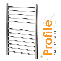 Abacus Profile Stainless Steel 1250 x 600 Towel Rail - 0
