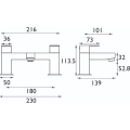 Bristan Qubo Bath Shower Mixer QB BSM C - 1